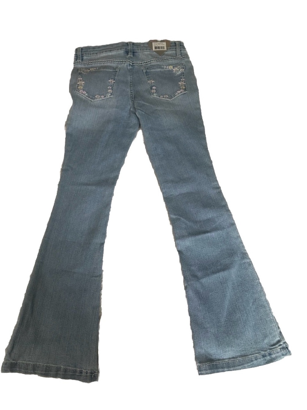 NWT Squeeze Girls Floral Embroidered Flare Jeans Size 10 - Picture 2 of 5